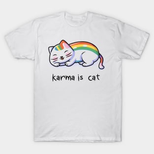 Karma Is A Cat T-Shirt